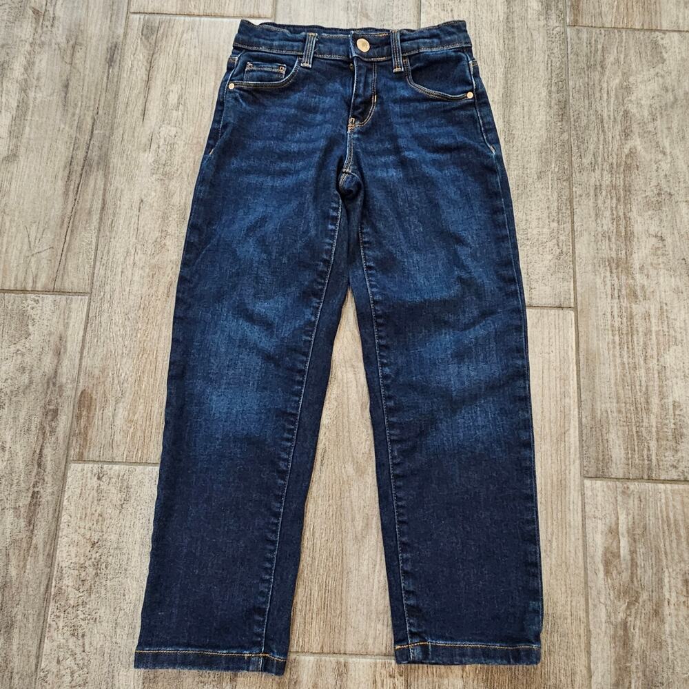 Guess Jeans Boys Size 8 Dark Wash Straight Denim Classic Everyday School Logo